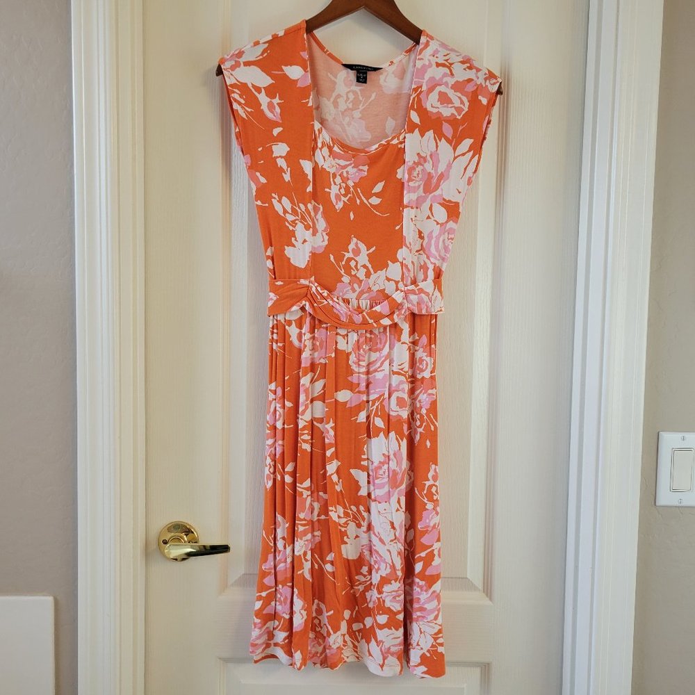 Lands' End Silky Stretchy Floral Dress